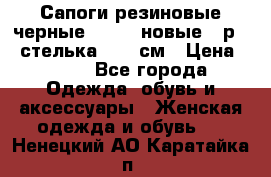 Сапоги резиновые черные Sandra новые - р.37 стелька 24.5 см › Цена ­ 700 - Все города Одежда, обувь и аксессуары » Женская одежда и обувь   . Ненецкий АО,Каратайка п.